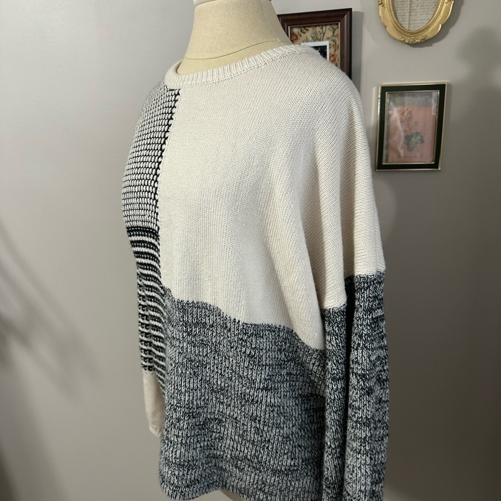 Color Block Crew Neck Sweater - Picture 3 of 5